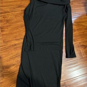 Elegant Black Women's Off Shoulder Dress